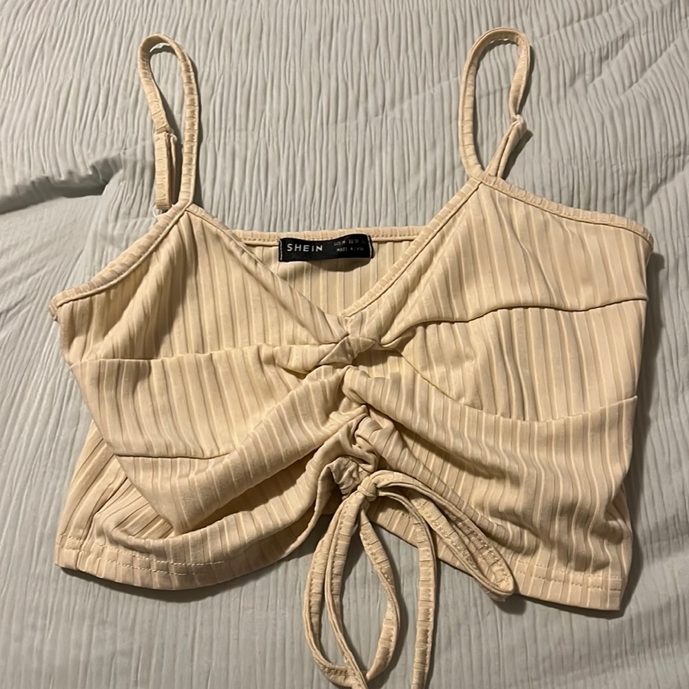 Yellow Tank Top Crop Top